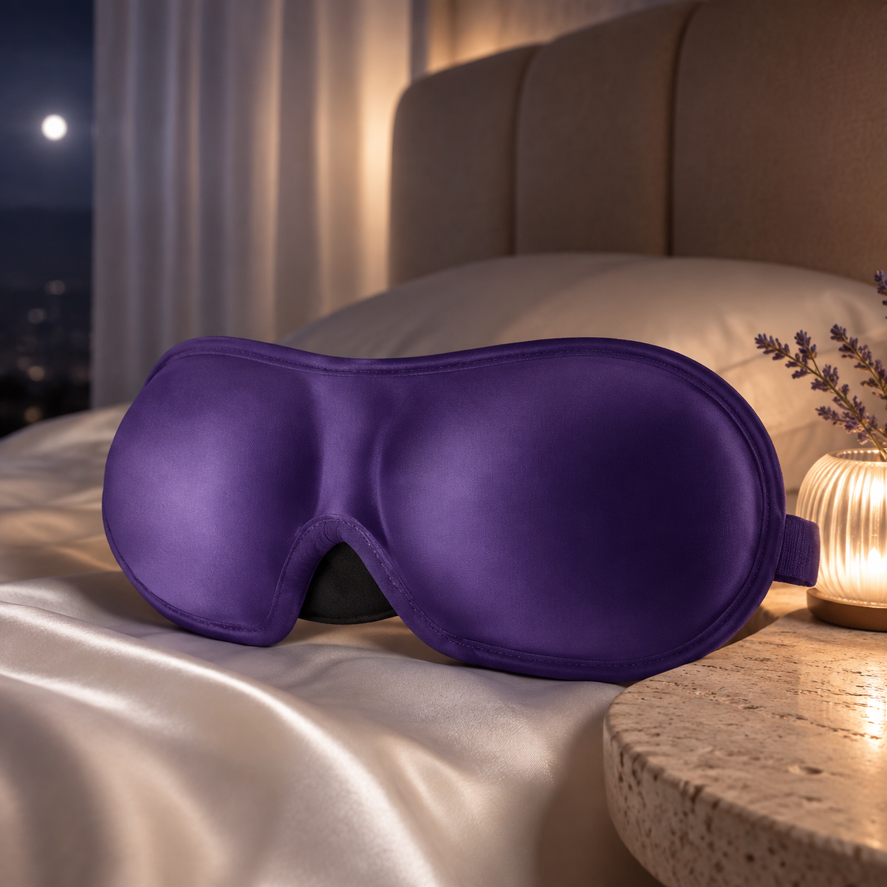 Masque de sommeil 3D occultant Sova Éclipse - Violet
